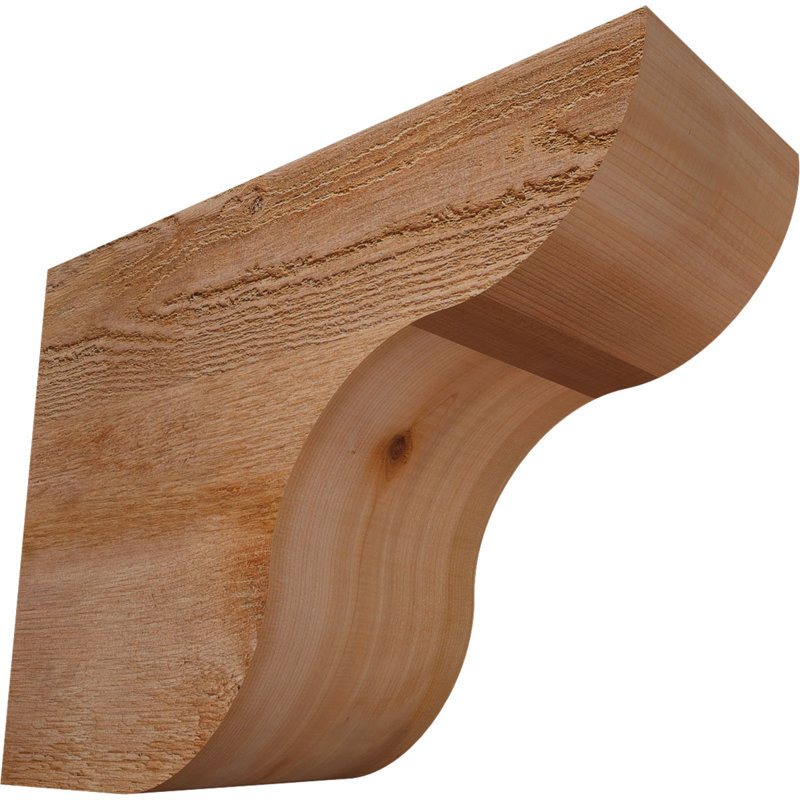 Queue de chevron Carmel, Cèdre rouge de l'Ouest, H 12 po x l 6 po x L 16 po