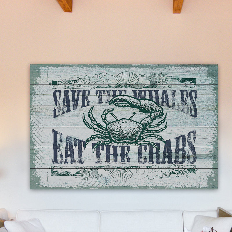 « save baleines », reproduction d’art sur bois blanc, H 40 po x l 60 po x P 1,5 po