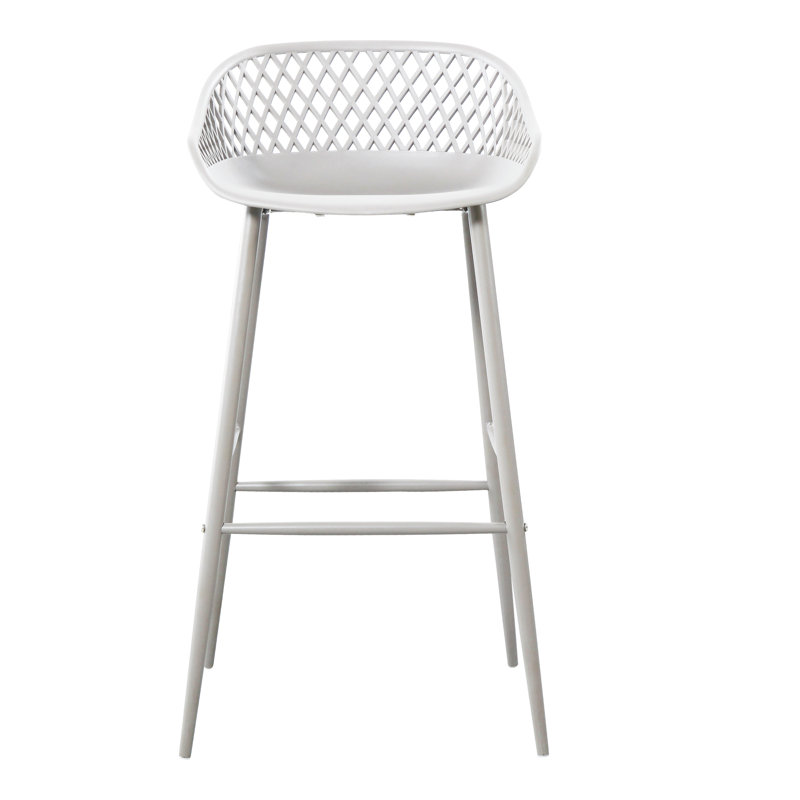 Newark Patio Bar Stool, White, 29"