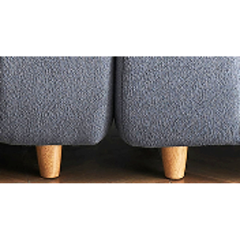 Grand canapé rembourré, Gris, 4, H 29,5 po x l 120 po x P 40,2 po