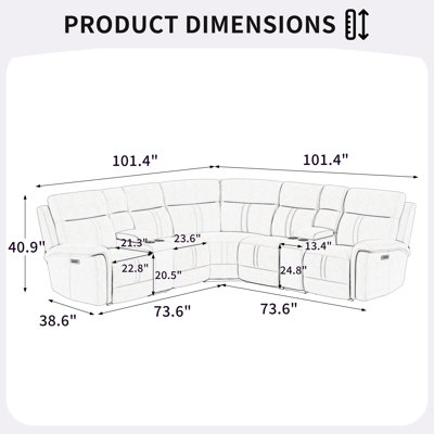 Satori Polyester Blend Power Reclining Sectional