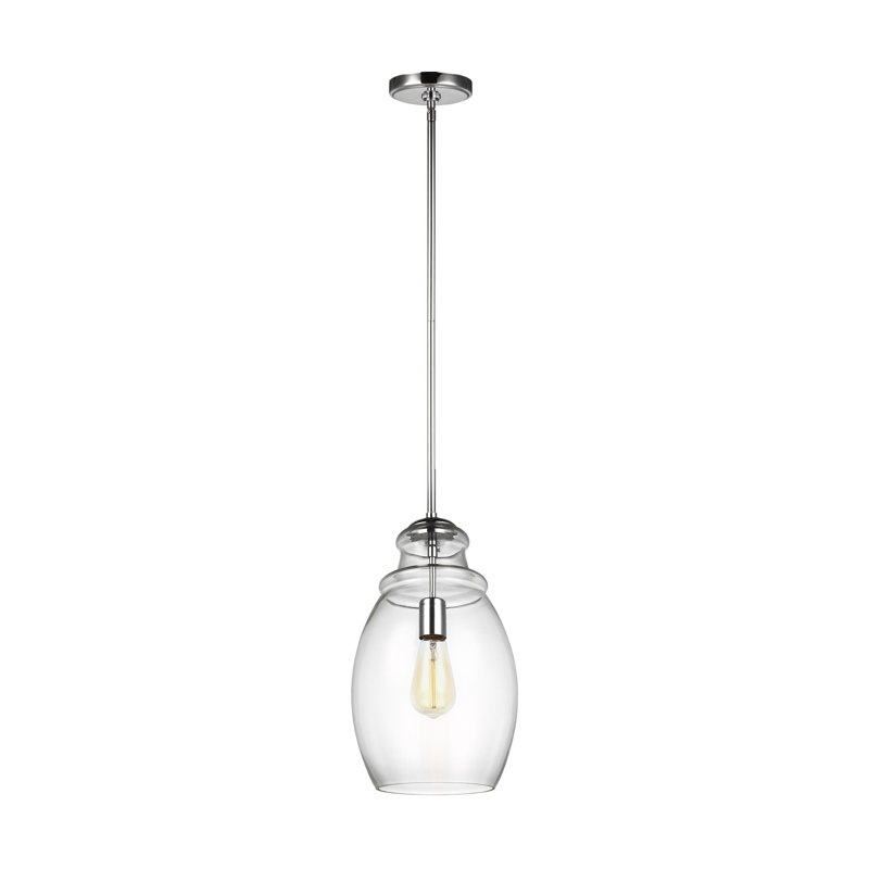 Marino One Light Pendant from Generation Lighting , Chrome