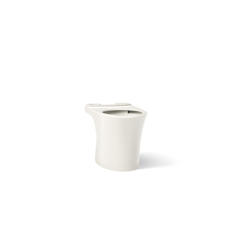 Veil Elongated Toilet Bowl With Skirted Trapway, Biscuit