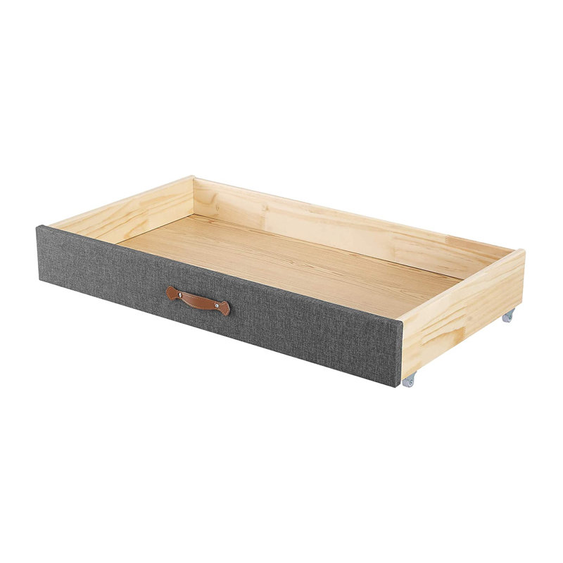 MUSEHOMEINC Solid Wood Underbed Storage, 5.83" H x 19.68" W x 35.84" D