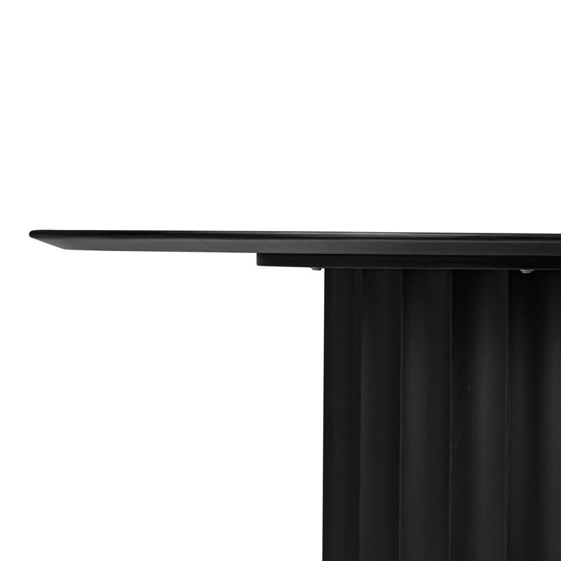 Scalloped Dining Table-Brushed Ebony, Brushed Ebony