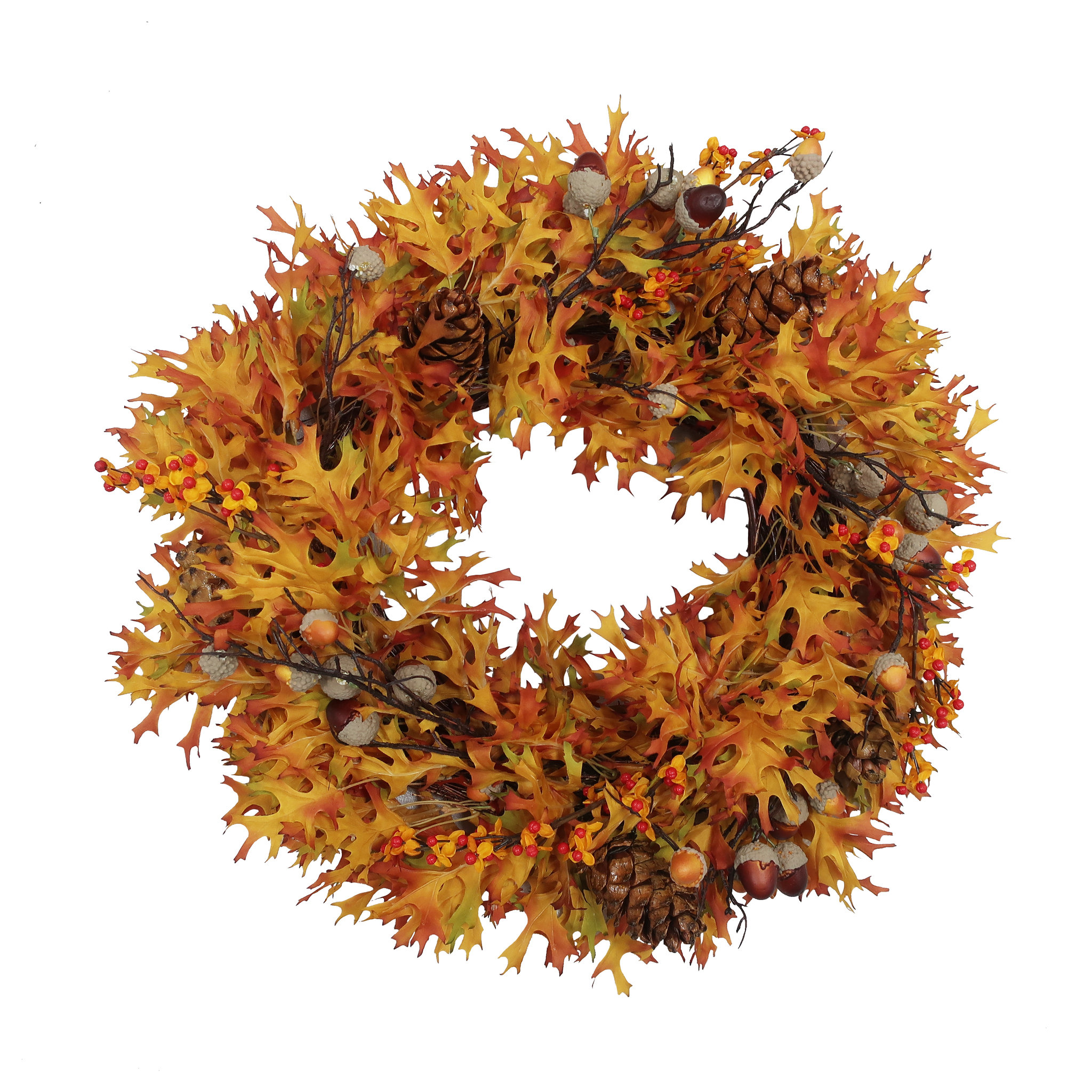 Winward Silks OAK LEAF WREATH Perigold