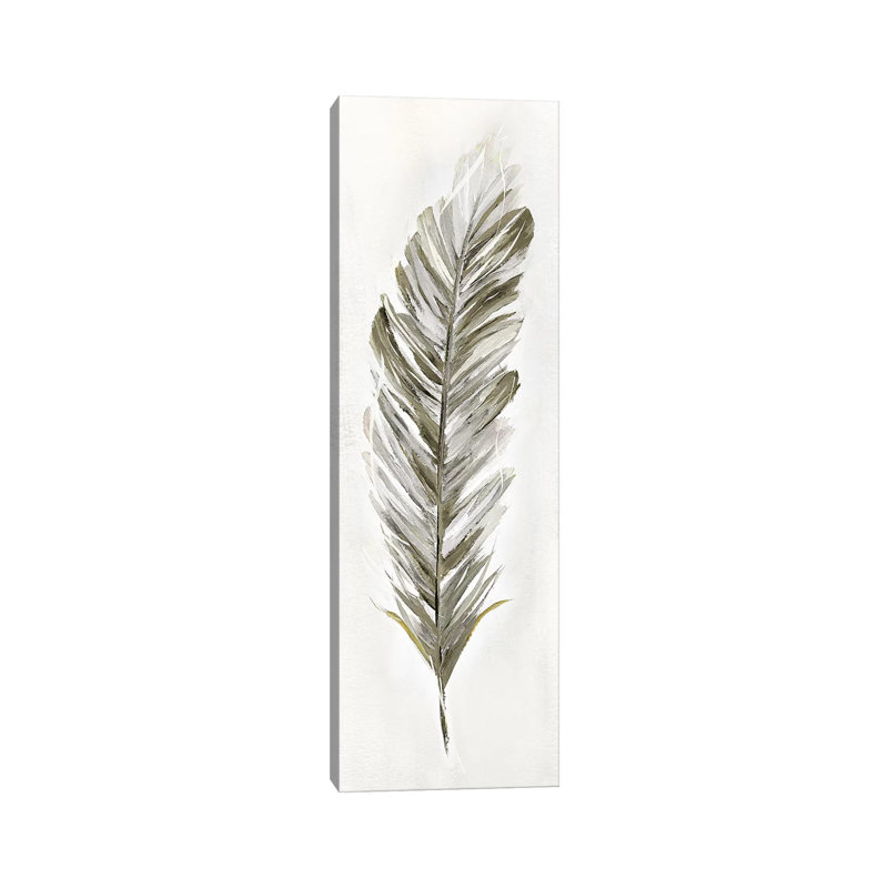 Plume Neutral I 1 Piece Panoramic Painting on Canvas, 30.48 cm H x 91.44 cm W x 1.91 cm D, Wrapped Canvas