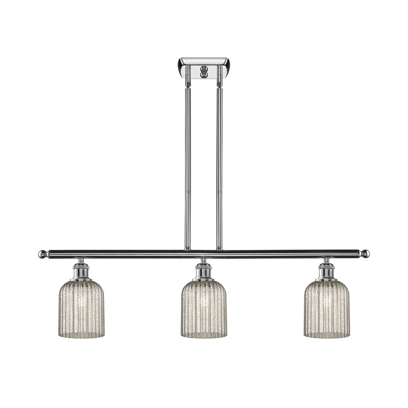 Fiennes 3 - Light Kitchen Island Pendant, Polished Chrome, Mercury