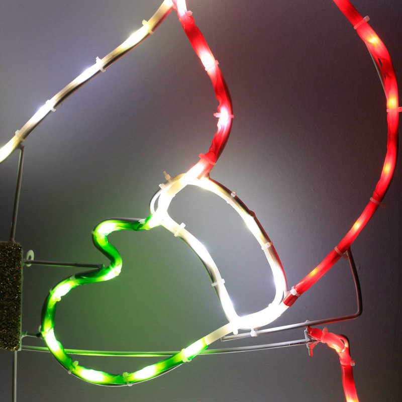 5ft Colorful LED Santa Claus Neon Light Display