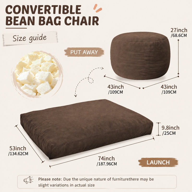 Fabric Outdoor Friendly Bean Bag Chair