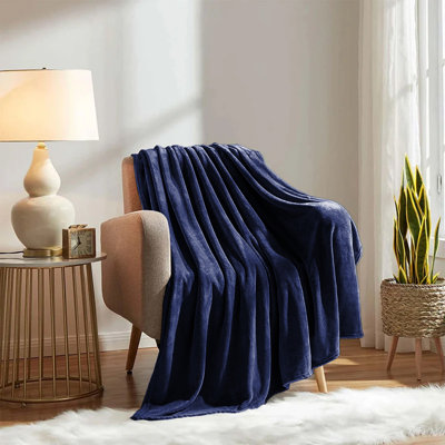 Premium Mink Faux/Fur Flannel Fleece Blanket – Soft, Cozy, Reversible Plush Throw For Bed & Sofa