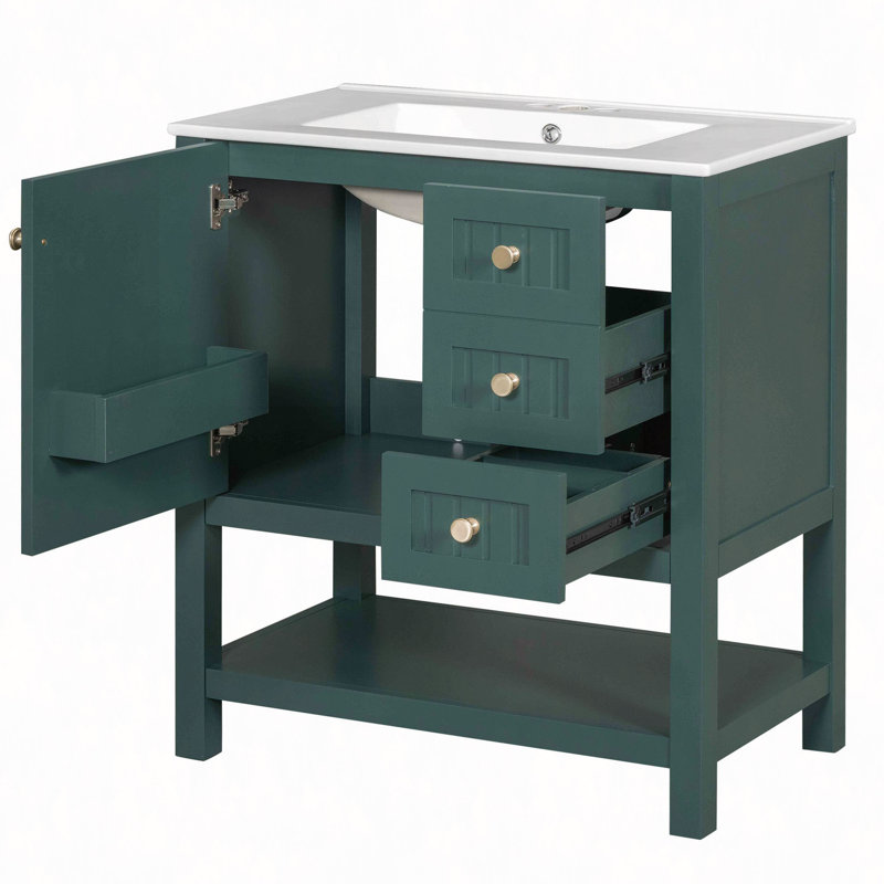 Meuble-lavabo 30 po avec lavabo en céramique