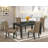 5 Piece Modern Dining Table Set Includes a Rectangle Wooden Table with Butterfly Leaf and 4 Light Sable Linen Fabric Parson Chairs, Black-1493690783-1493690780-1576857251