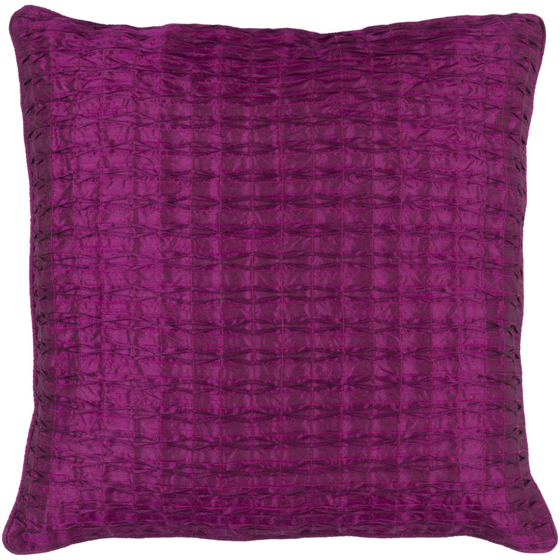 Rutledge Throw Pillow, 22" H x 22" W x 5" D, Eggplant