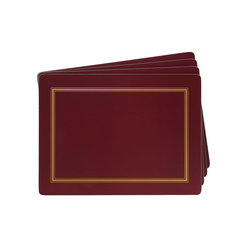 Portmeirion, Pimpernet, Placemats - Classic Burgundy, Burgundy