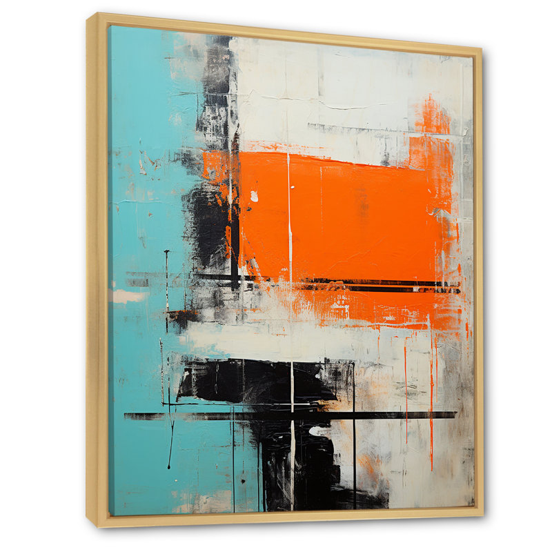 «Serene Submission Of Time Minimal Abstract I», peinture murale abstraite, H 32 po x l 24 po x P 1 po, Cadre naturel flottant