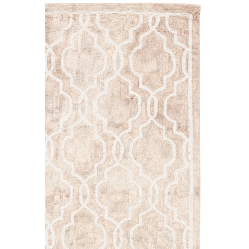 Dip Dye Hand Tufted Wool Geometric Rug, Rectangle 8' x 10'