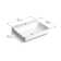 Vox Vitreous China Rectangular Vessel Bathroom Sink with Overflow