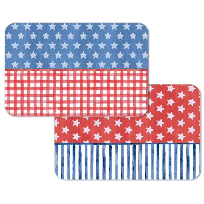 Ensemble de 4 napperons réversibles Americana