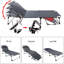 Portable Folding Camping Cot Adjustable 4-Position Reclining Sleeping Cot with Pillow-68873812