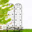 Ensemble de 2 treillis en métal antirouille de 86,7 po x 19,7 po, support à fleurs pour vignes de gloire du matin, noir, assemblage facile, paquet de fer de 19,7 po, raisin, haricots, simple-933486202-933486203