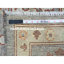 Tapis oriental 7 pi 10 po x 9 pi 9 po gris, étain 100% laine, motif Angus Oushak avec feuilles géométriques, teinture végétale, noué à la main, tapis oriental