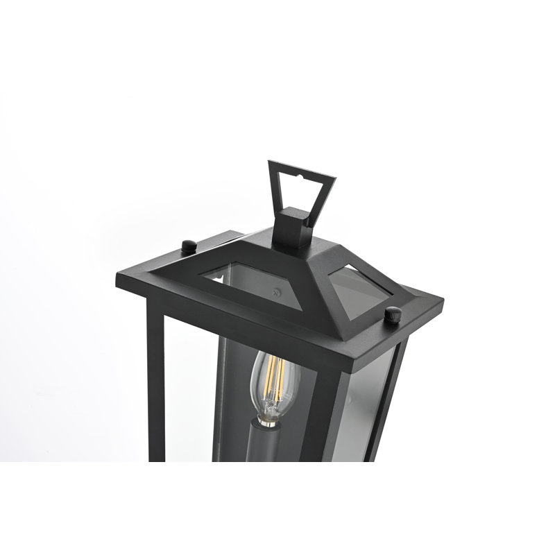 Ohearn 7 Inch Outdoor Wall Sconce in Black