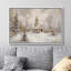 «Rustic Winter Landscape Country Christmas Pine Tree Holiday Decor», reproduction d'art sur toile encadrée-107117876-107117879