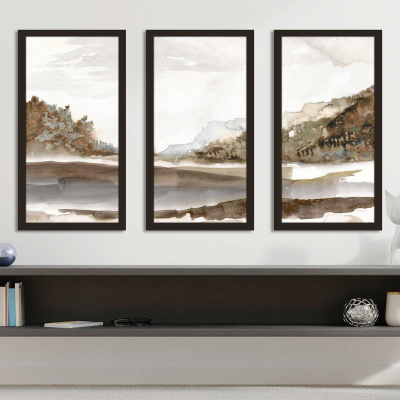 «Ellman Mountain Time» par Carol Robinson - reproduction de cadre photo unique de 3 pièces, H 33,5 po x l 52,5 po x P 1 po