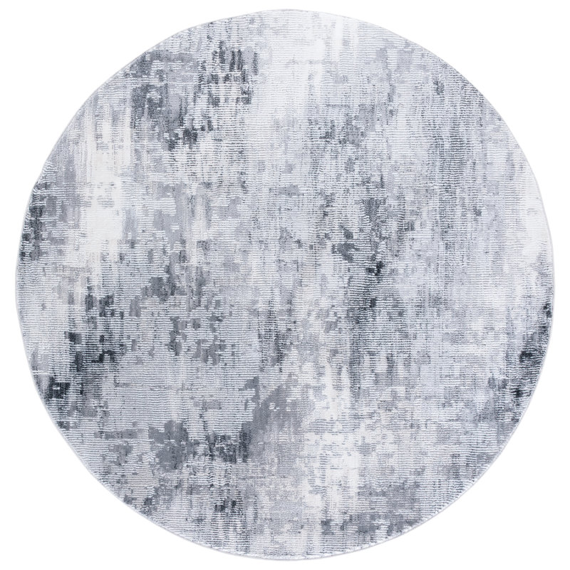 Slate Performance Abstract Rug, Rectangle 9' x 12'