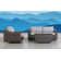 Menkar Wicker Fully Assembled 3 - Person Seating Group with Cushions
