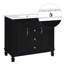 Meuble-lavabo moderne 36 po avec lavabo supérieur, 2 portes à fermeture douce et 2 tiroirs