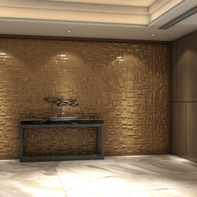 Artistic 3D Grid PU Leather Wall Panels 600x600mm (Pack of 4)