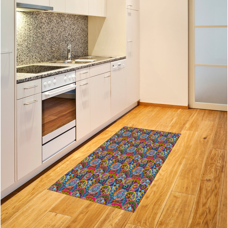 Floral High Density Long Fiber Poly Threads Decorative Area Rug Carpet, Rectangle 2'7" x 5'