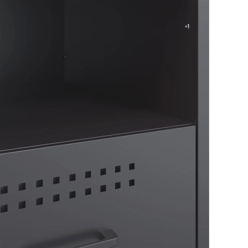 Bedside Cabinets 2 pcs 36x39x50,5 cm Steel, Anthracite