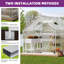 6'W X 4/6/8/10/12'D Heavy-duty Walk-in Hobby Greenhouse-97266836