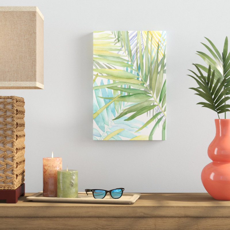 «Tropical Pattern II», peinture sur toile, H 18 po x l 12 po