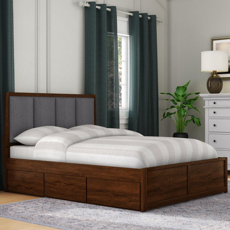 Anaisabel Upholstered Standard Bed with Drawers, Queen