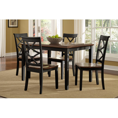Kamari 4 - Person Solid Wood Top Four Leg Dining Set