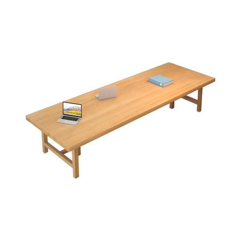 Table de conférence rectangulaire en bois massif, H 27,53 po x L 86,61 po x l 35,43 po
