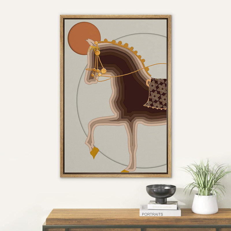 "IDÉE4WALL", reproduction d'art sur toile encadrée, décoration murale, style Mid-Century, H 36 po x l 24 po x P 1,5 po