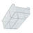 Azar Displays Clear Storage Bin With Dividers, 4 -pack