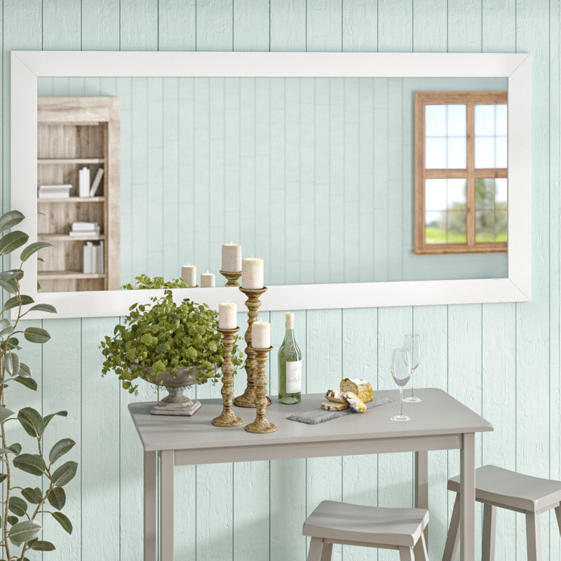 Wood Flat Mirror, 68" H x 33" W