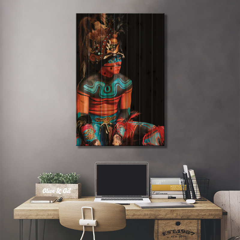 Tribal I, H 40 po x l 26 po x P 1,5 po