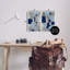«Blue & Gray Geometrics», ensemble de 2 plaques murales par Michael Willett-1268949049
