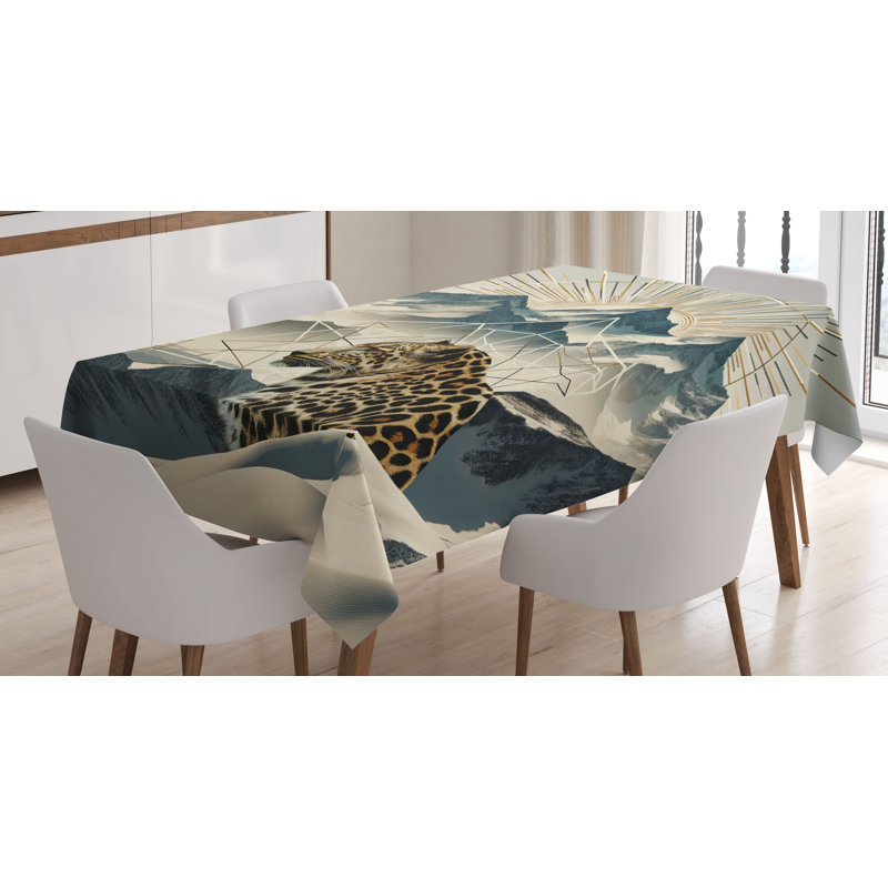 Chalotra Rectangle No Pattern Microfiber Tablecloth, 70" Rectangle