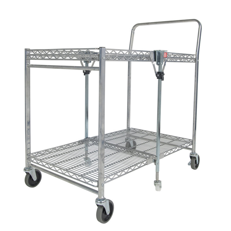 Utility Cart with Wheels, 50.7" H x 26.5" W x 50.7" D