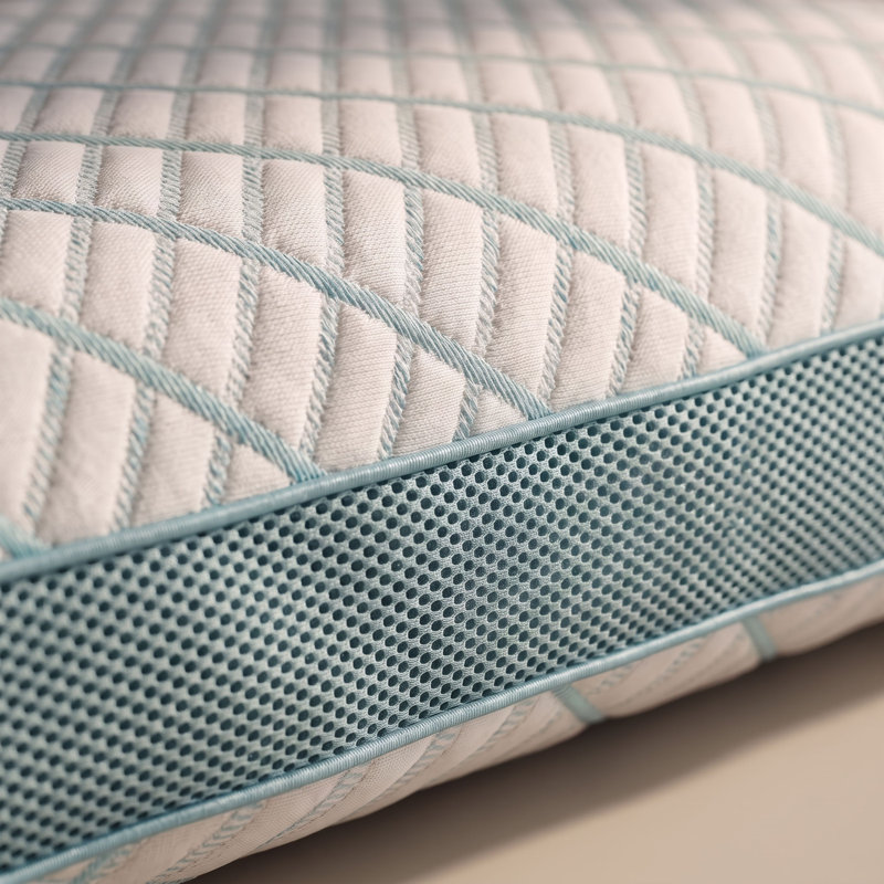 Arly Low Loft Cooling Charcoal Memory Foam Bed Pillow with Dual-Sided Cooling Cover, Low