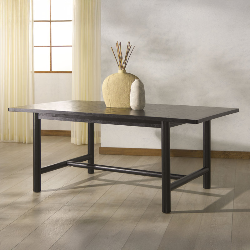 Kaplan Wood Extendable Dining Table, Black