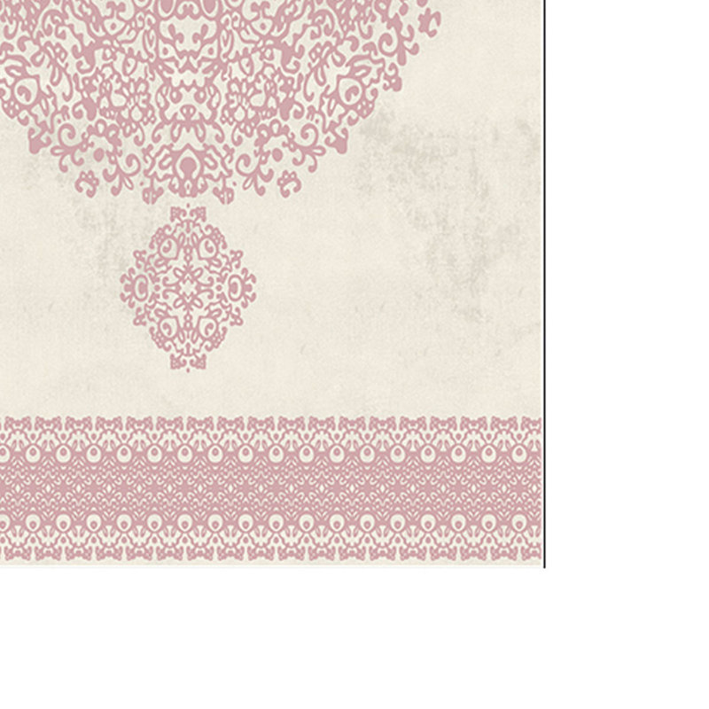 Ensemble de 2 tapis de bain Arhiana, Rose clair/blanc